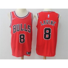 Chicago Bulls #8 Zach Lavine Red Nike Authentic Men Jersey
