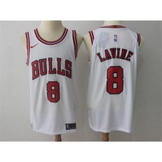 Chicago Bulls #8 Zach Lavine White Nike Authentic Men Jersey