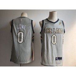 Cleveland Cavaliers #0 Kevin Love Gray Nike City Edition Swingman Men Jersey