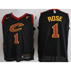 Cleveland Cavaliers #1 Derrick Rose Black Nike Authentic Men Jersey