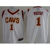 Cleveland Cavaliers #1 Derrick Rose White Nike Authentic Men Jersey