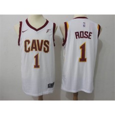 Cleveland Cavaliers #1 Derrick Rose White Nike Swingman Men Jersey