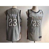 Cleveland Cavaliers #23 LeBron James Gray Nike City Edition Swingman Men Jersey
