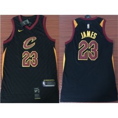 Cleveland Cavaliers #23 Lebron James Black Association Edition Swingman Men Jersey