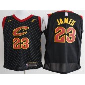 Cleveland Cavaliers #23 Lebron James Black Nike Authentic Men Jersey