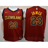 Cleveland Cavaliers #23 Lebron James Maroon Nike Authentic Men Jersey