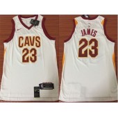 Cleveland Cavaliers #23 Lebron James White Association Edition Swingman Men Jersey