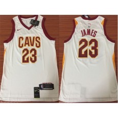 Cleveland Cavaliers #23 Lebron James White Association Edition Swingman Men Jersey