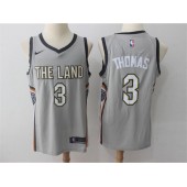 Cleveland Cavaliers #3 Isaiah Thomas Gray Nike City Edition Swingman Men Jersey