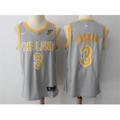 Cleveland Cavaliers #3 Isaiah Thomas Gray The Land Nike Swingman Men Jersey