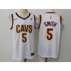 Cleveland Cavaliers #5 J.R. Smith White Nike Swingman Men Jersey