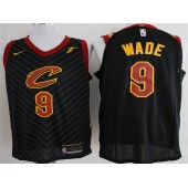 Cleveland Cavaliers #9 Dwyane Wade Black Nike Authentic Men Jersey