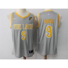 Cleveland Cavaliers #9 Dwyane Wade Gray The Land Nike Swingman Men Jersey