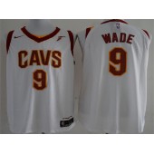 Cleveland Cavaliers #9 Dwyane Wade White Nike Authentic Men Jersey