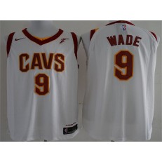 Cleveland Cavaliers #9 Dwyane Wade White Nike Authentic Men Jersey