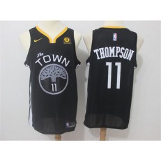 Golden State Warriors #11 Klay Thompson Black Nike Swingman Men Jersey