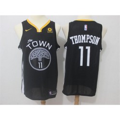 Golden State Warriors #11 Klay Thompson Black Nike Swingman Men Jersey