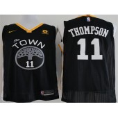 Golden State Warriors #11 Klay Thompson Black The Town Statement Edition Authentic Men Jersey