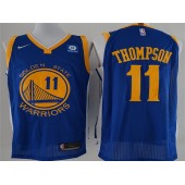 Golden State Warriors #11 Klay Thompson Blue Nike Authentic Men Jersey