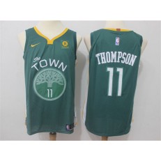 Golden State Warriors #11 Klay Thompson Green Nike Authentic Men Jersey