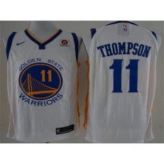 Golden State Warriors #11 Klay Thompson White Nike Authentic Men Jersey