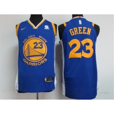 Golden State Warriors #23 Draymond Green Blue Nike Authentic Men Jersey
