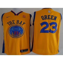 Golden State Warriors #23 Draymond Green Gold City Edition Swingman Men Jersey