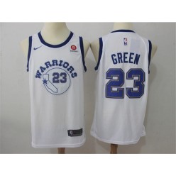 Golden State Warriors #23 Draymond Green White Nike Throwback Swingman Men Jersey