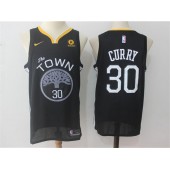 Golden State Warriors #30 Stephen Curry Black Nike Swingman Men Jersey