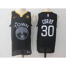 Golden State Warriors #30 Stephen Curry Black Nike Swingman Men Jersey