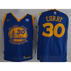 Golden State Warriors #30 Stephen Curry Blue Nike Authentic Men Jersey