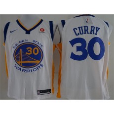 Golden State Warriors #30 Stephen Curry White Nike Authentic Men Jersey