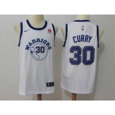 Golden State Warriors #30 Stephen Curry White Nike Throwback Swingman Men Jersey