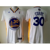 Golden State Warriors #30 Stephen Curry White Short Sleeve Swingman Men Jersey