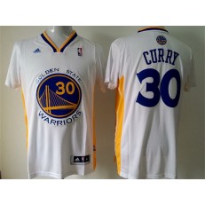 Golden State Warriors #30 Stephen Curry White Short Sleeve Swingman Men Jersey