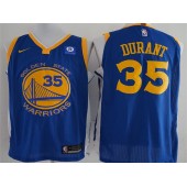 Golden State Warriors #35 Kevin Durant Blue Nike Authentic Men Jersey