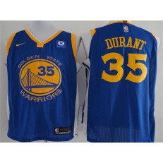 Golden State Warriors #35 Kevin Durant Blue Nike Authentic Men Jersey