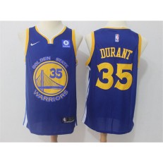 Golden State Warriors #35 Kevin Durant Blue Nike Swingman Men Jersey