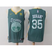 Golden State Warriors #35 Kevin Durant Green Nike Authentic Men Jersey