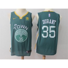 Golden State Warriors #35 Kevin Durant Green Nike Authentic Men Jersey