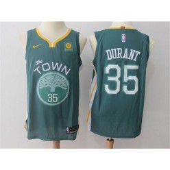 Golden State Warriors #35 Kevin Durant Green Nike Authentic Men Jersey