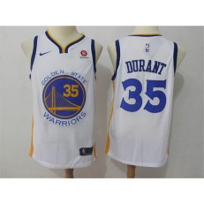 Golden State Warriors #35 Kevin Durant White Nike Swingman Men Jersey