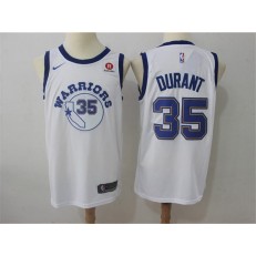 Golden State Warriors #35 Kevin Durant White Nike Throwback Swingman Men Jersey