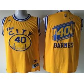 Golden State Warriors #40 Harrison Barnes Yellow Cityscape Swingman Men Jersey