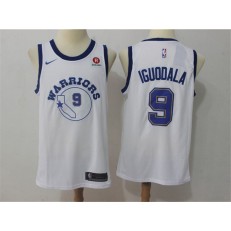 Golden State Warriors #9 Andre Iguodala White Nike Throwback Swingman Men Jersey