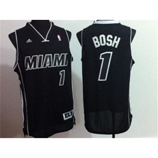 Miami Heat #1 Chris Bosh Black New Revolution 30 Men Jersey