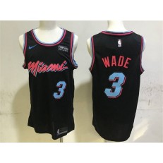 Miami Heat #3 Dwyane Wade Black City Edition Nike Swingman Men Jersey