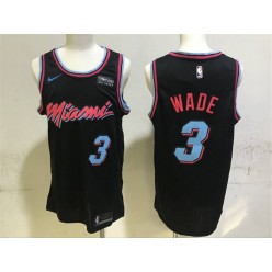 Miami Heat #3 Dwyane Wade Black City Edition Nike Swingman Men Jersey