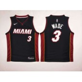 Miami Heat #3 Dwyane Wade Black Nike Swingman Men Jersey