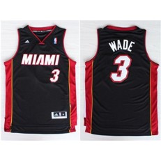 Miami Heat #3 Dwyane Wade Black Revolution 30 Men Jersey